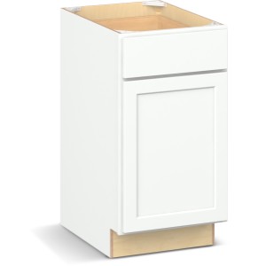Reliabilt Parkstone II Reliabilt Parkstone II Brilliant White Base Cabinet, 18-in, 1 Door, 1 Drawer - 641558 | Lowe's Pro Supply